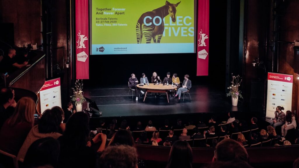 A photo of a round table in which Cate Blanchett participated at the Berlinale 2020