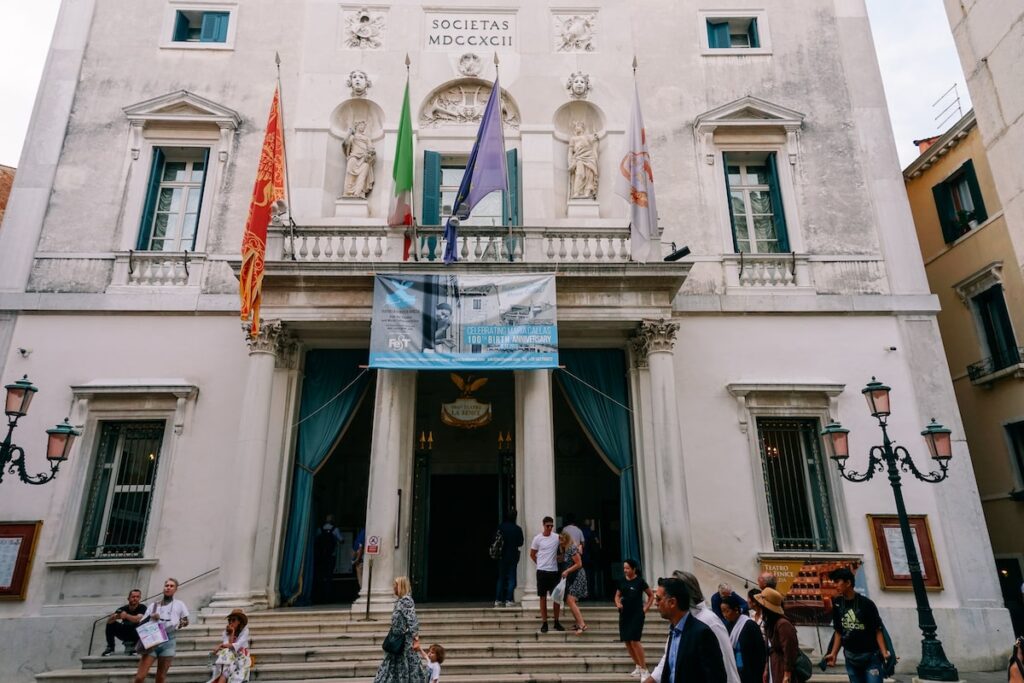 A photo of the exterior of La Fenice Opera House