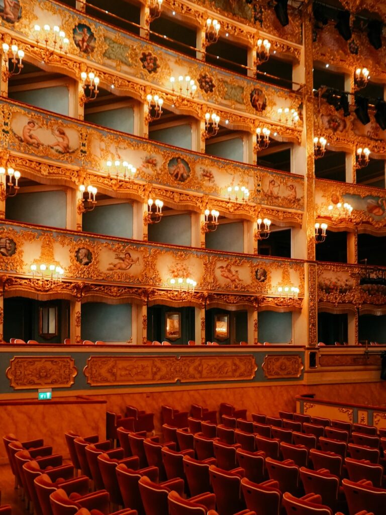 A photo of the interior of Teatro La Fenice in Venice