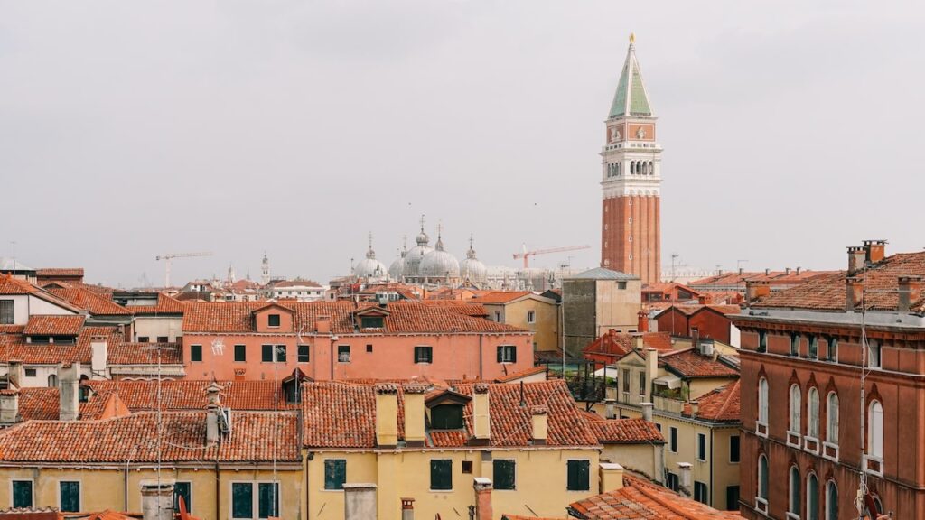 Rooftop views of Venice from Scala Contarini Del Bovolo