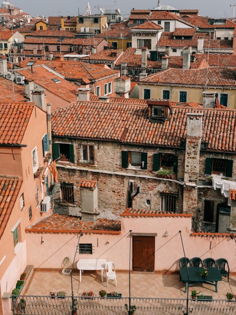 Venice's roofs seen from Scala Contarini Del Bovolo