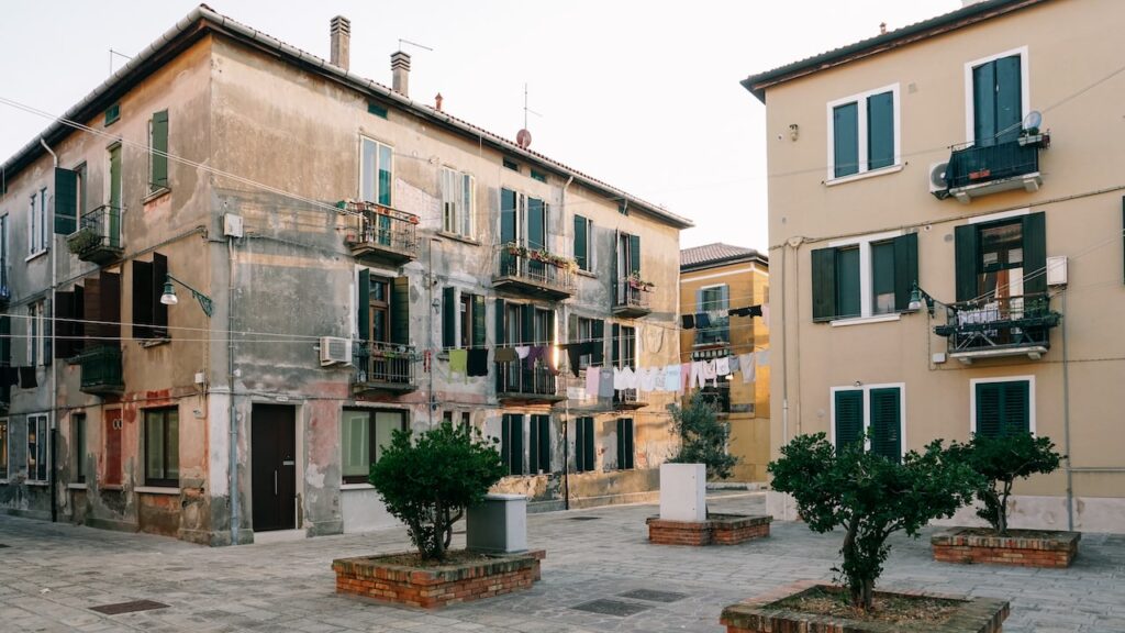 Houses and laundry in Giudecca, Venice