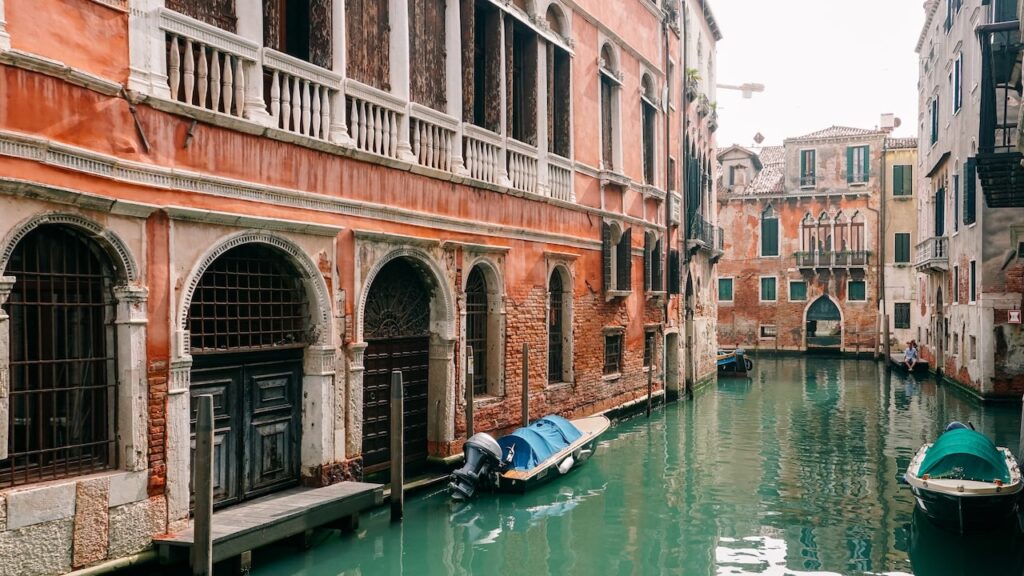 Exploring the inner canals on a guided walking tour in Venice
