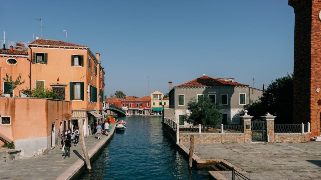An inner canal in Murano, Italy