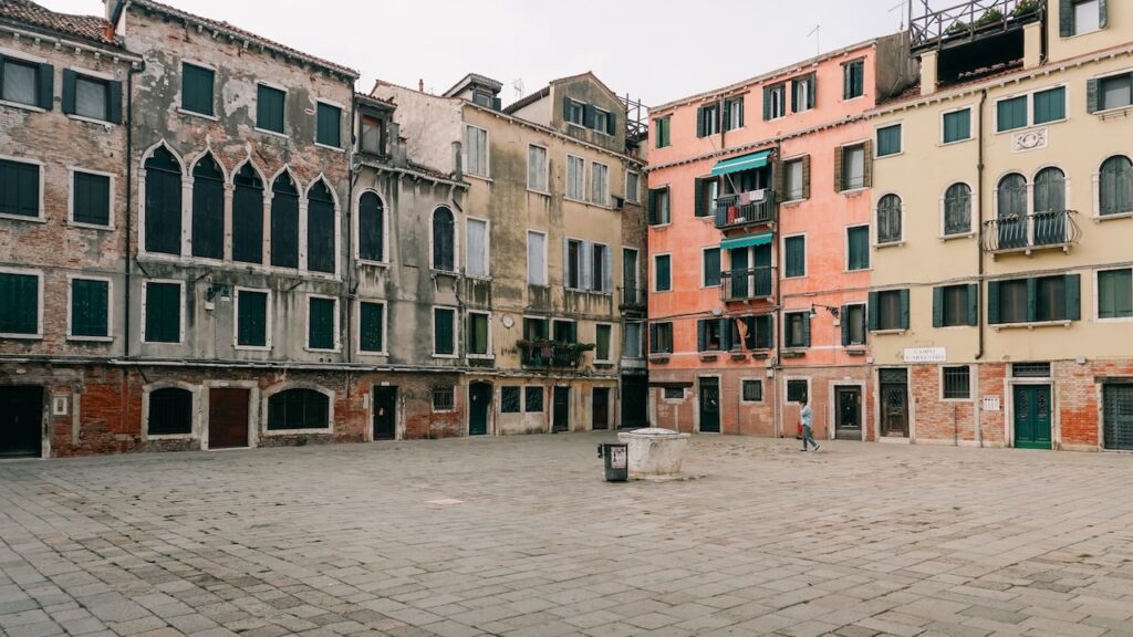 A square in San Polo, one of the best areas to stay in Venice for affordable accommodation