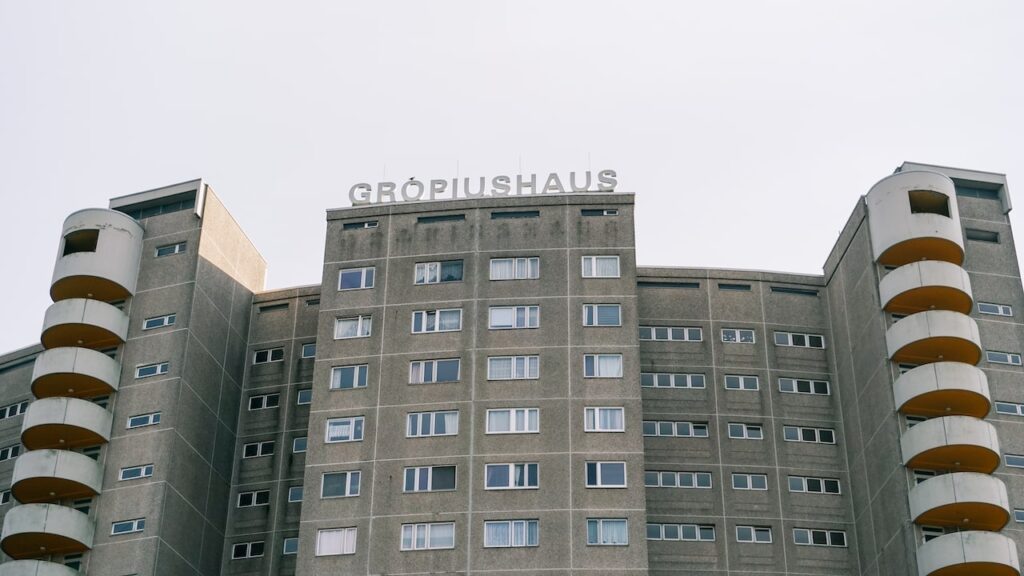 The Gropiushaus and the letters on its top