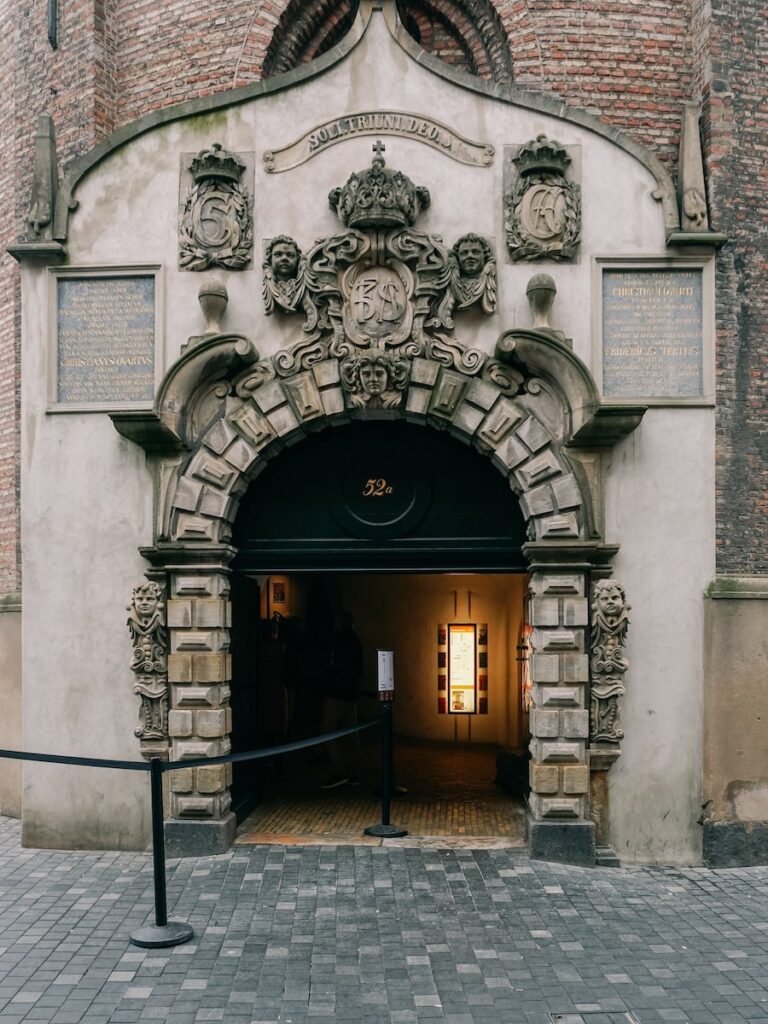 The entrance of the Round Tower of Copenhagen, Denmark