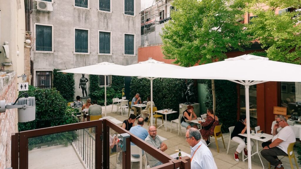 The cafe of the Guggenheim Collection Venice