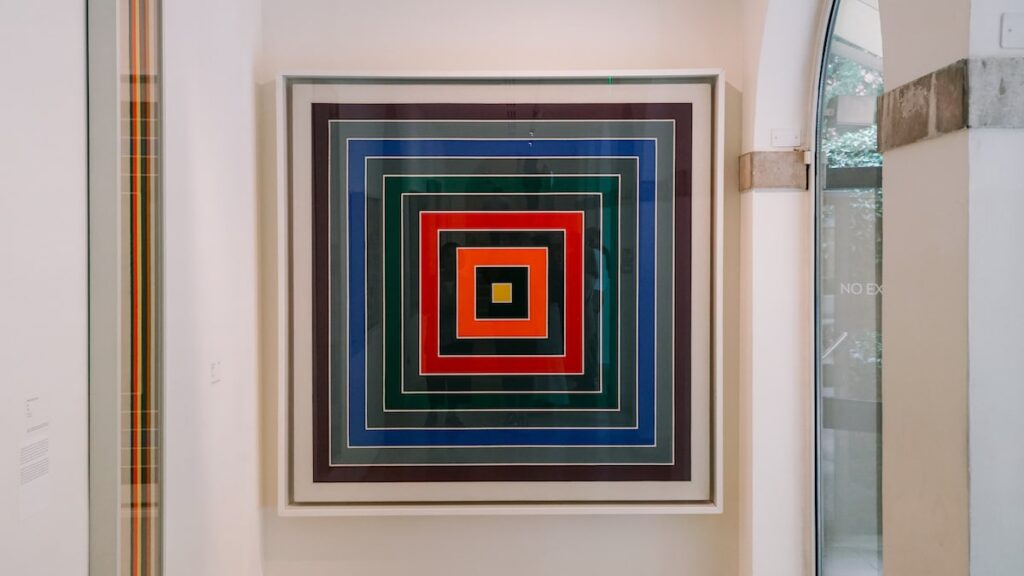 Gray Scramble by Frank Stella at the Guggenheim Collection Venice