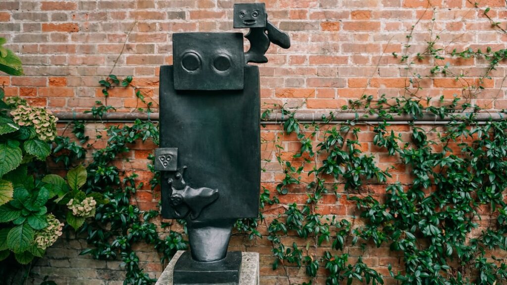 The sculpture "In the streets of Athens" by Max Ernst