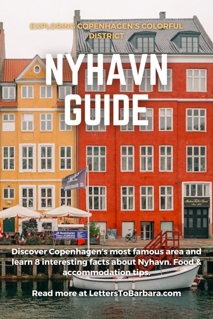 A Pinterest Pin for an article about Nyhavn in Copenhagen written by George Pavlopoulos for the travel blog Letters to Barbara