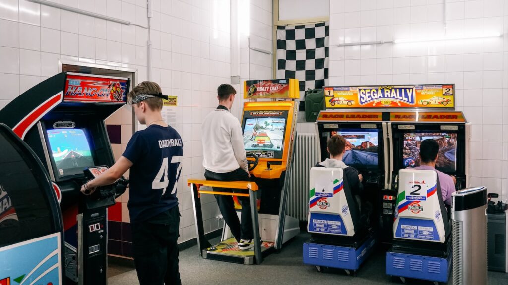 People enjoying gaming at the Computer Games Museum Berlin
