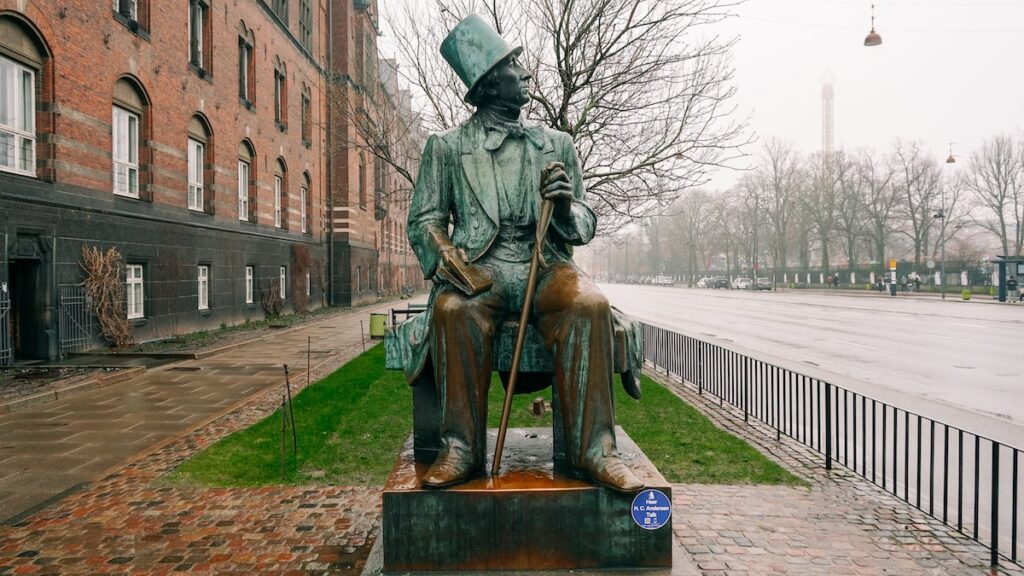 The Hans Christian Andersen statue in Copenhagen