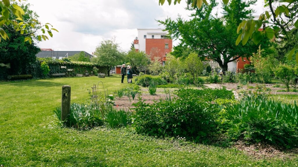 The garden of the Jože Plečnik House