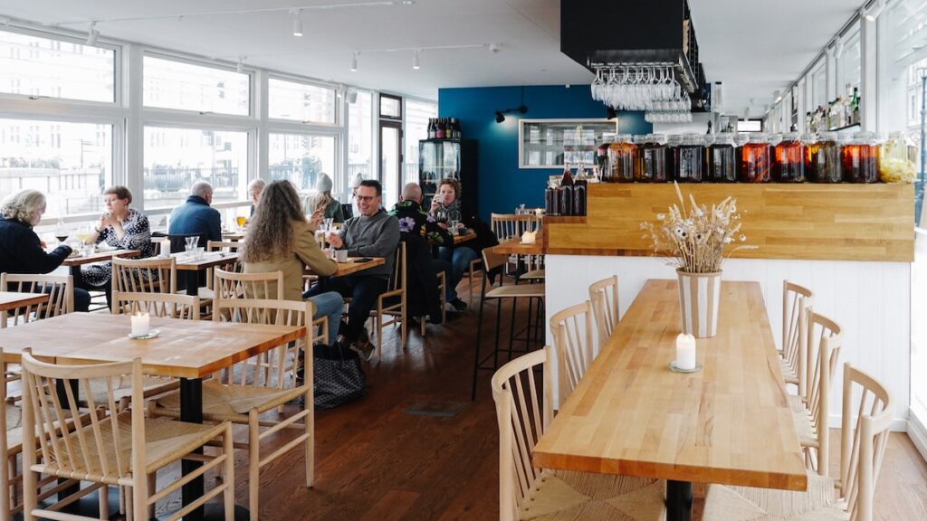 The interior of Judie Restaurant in Copenhagen Denmark