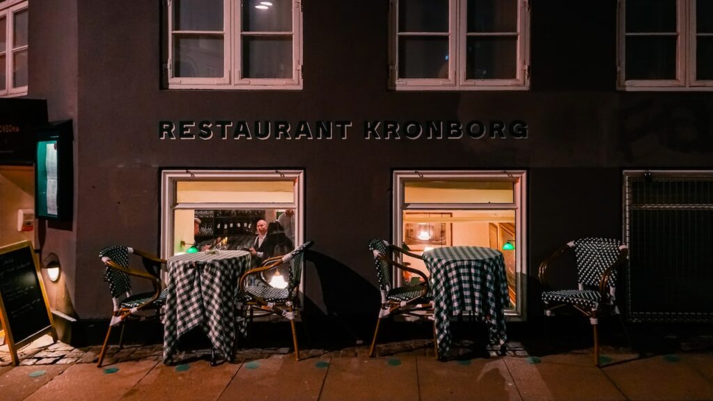 The exterior of Kronborg Restaurant in Copenhagen