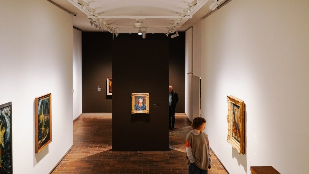 An exhibition room at the Louisiana Museum of Modern Art in Denmark