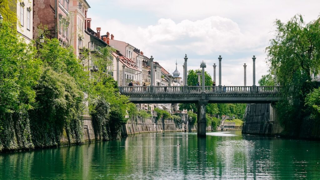 The Cobbler's Bridge in Ljubljana