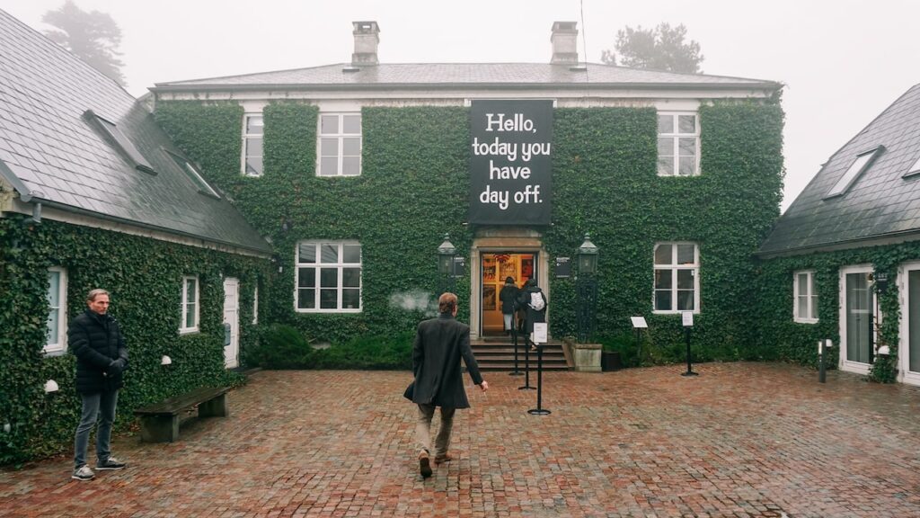 The entrance of the Louisiana Museum Of Modern Art in Copenhagen Denmark