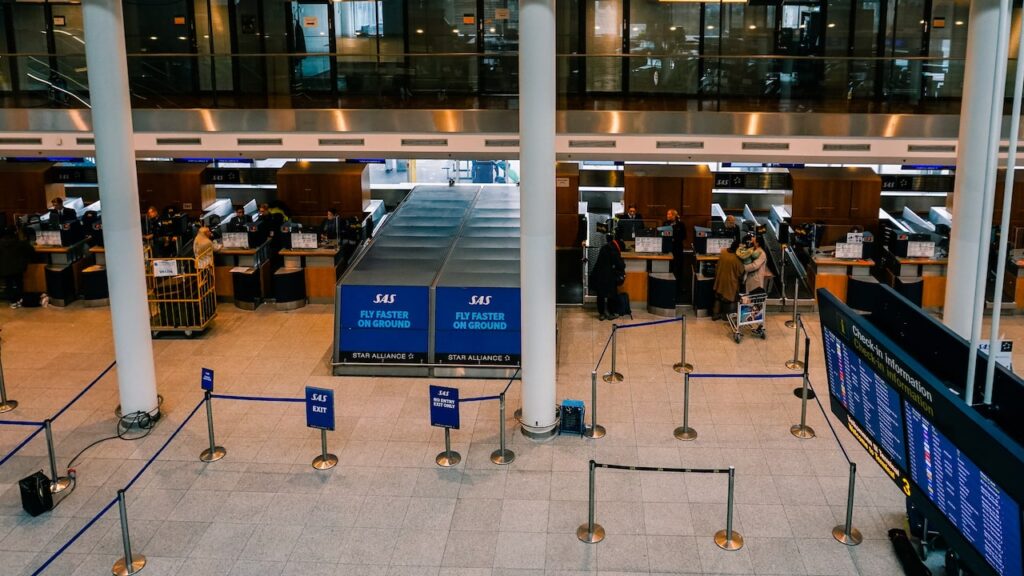 Counters at the Copenhagen Airport
