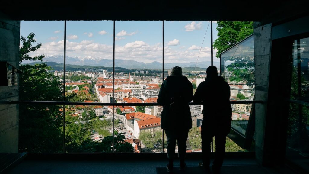 The funicular connecting the Ljubljana Castle with the city