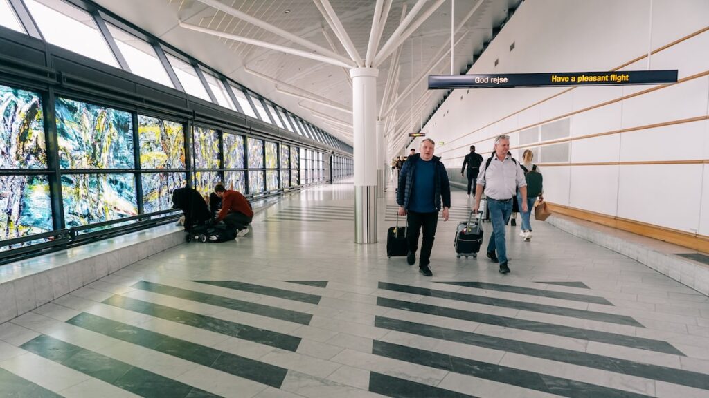 Towards the departure gates of Copenhagen Kastrup Airport