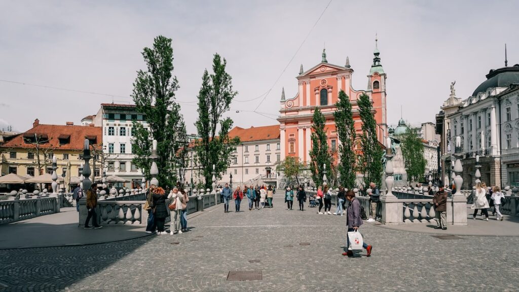 The famous Triple Bridge in Ljubljana