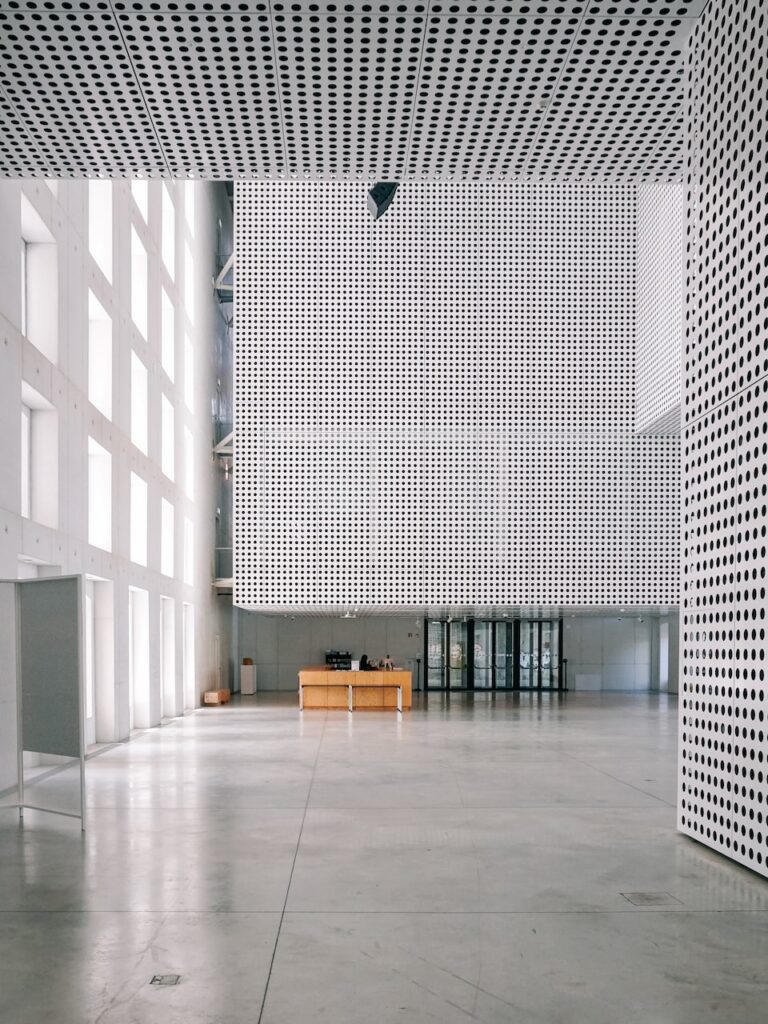 The interior of Cukrarna Gallery in Ljubljana Slovenia