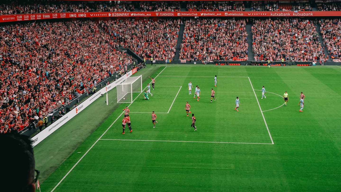 A goal scored by Athletic Club against Celta Vigo at San Mames. The image serves as the cover photo about an article for my Athletic Bilbao VIP Experience written by George Pavlopoulos for the travel blog Letters to Barbara