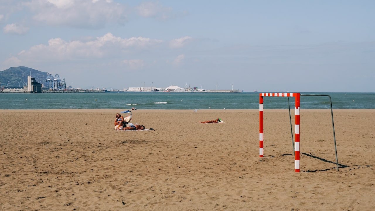 The Ereaga Beach in Getxo at Spain's Basque Country