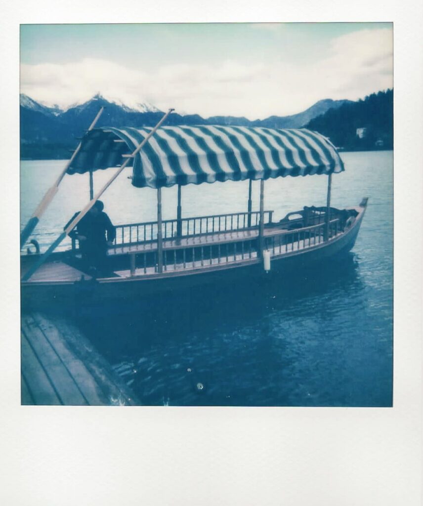 Pletna boat at Lake Bled - Ljubljana Polaroids Impulse AF