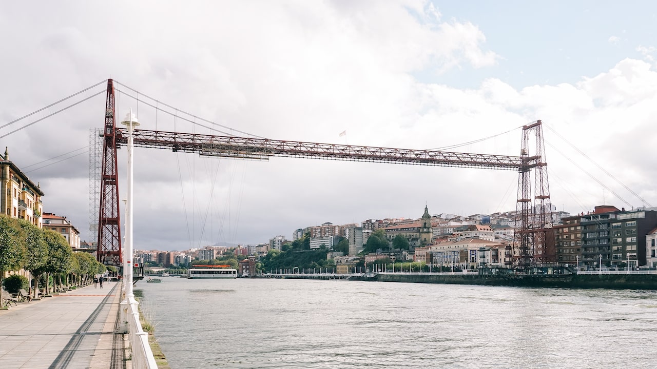 The iconic Vizcaya Bridge in Bilbao
