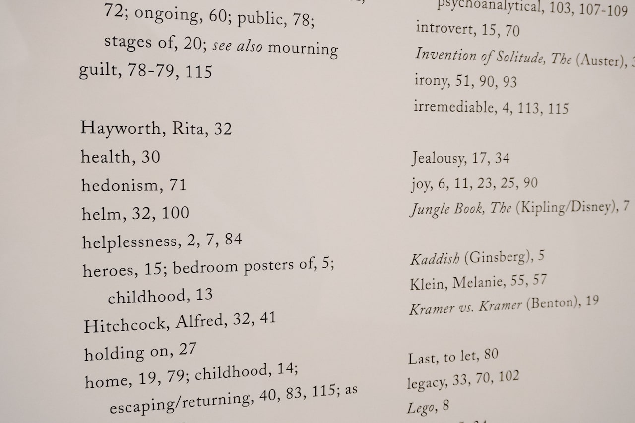 Detail of Index by Alejandro Cesarco