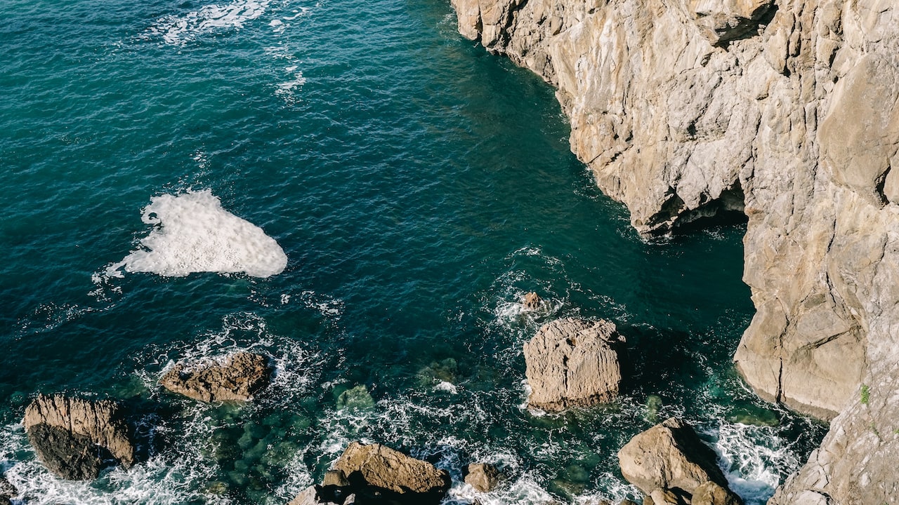 Rocks and the Atlantic Ocean