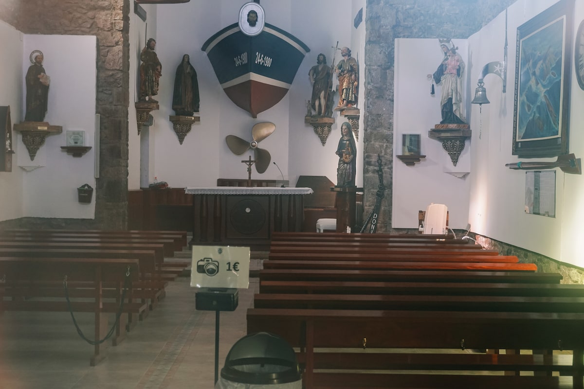 Looking through the church's windows