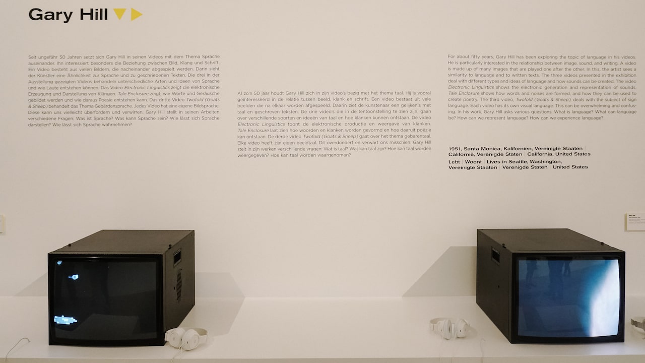 Gary Hill for the Language/Text/Image Exhibition