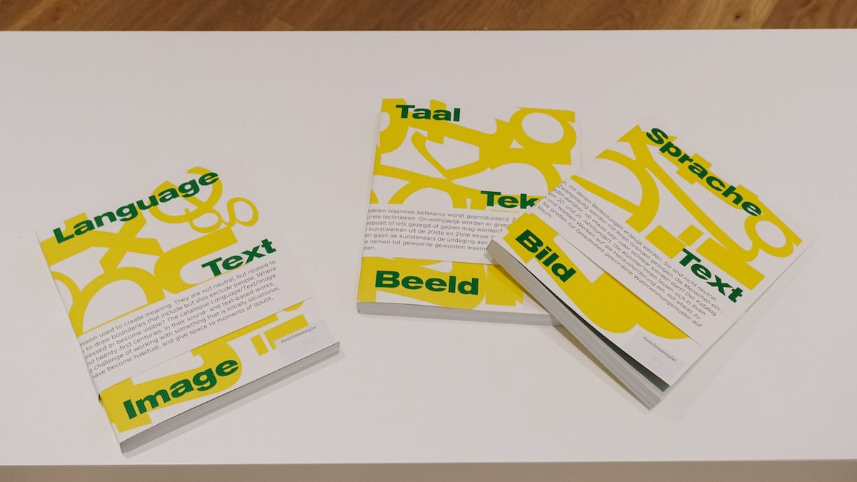 The Language/Text/Image Exhibition catalog in three languages