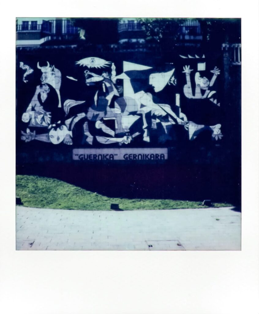 Gernika painting at the Basque Country with the Polaroid SX-70
