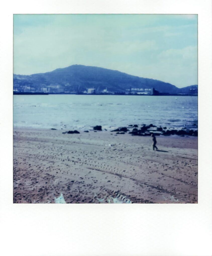 The Getxo Beach outside of Bilbao with the Polaroid SX-70