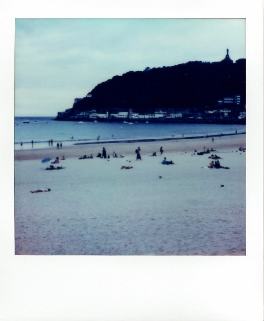 The San Sebastian La Concha Beach at the Basque Country with the Polaroid SX-70