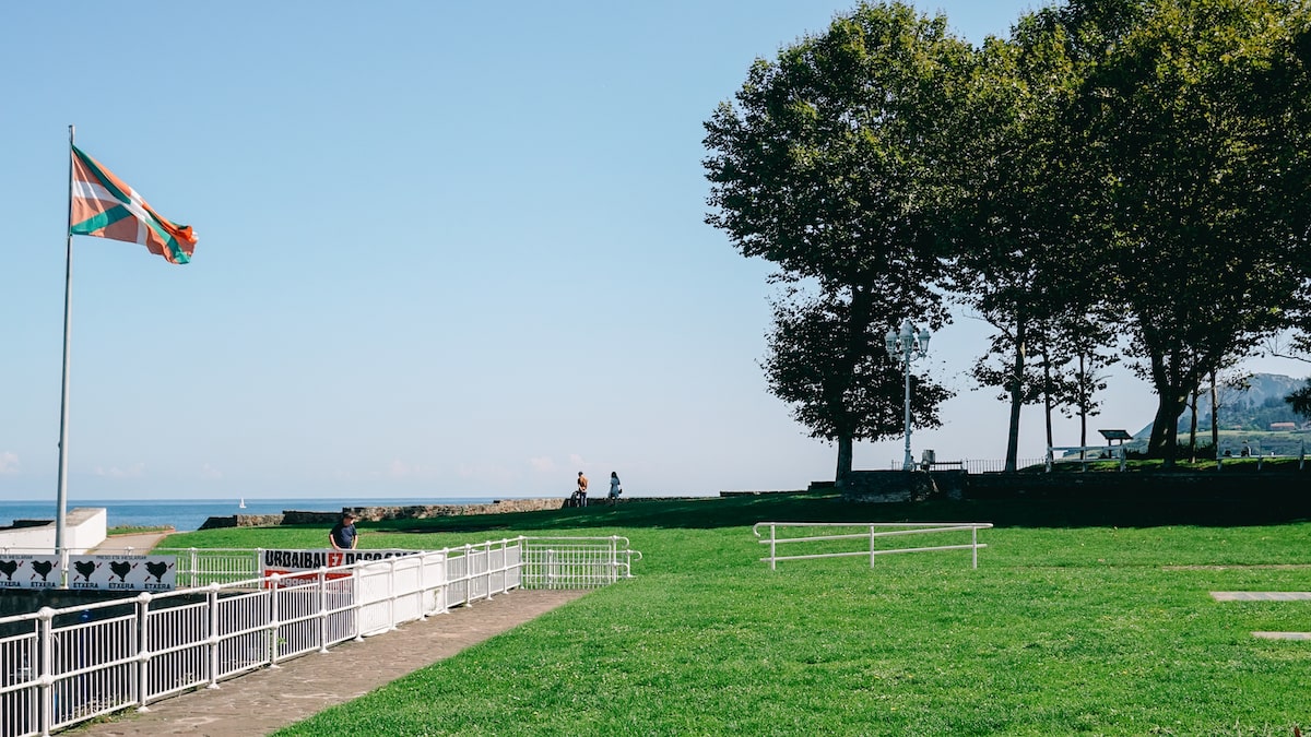 The Basque Country flag and the trees