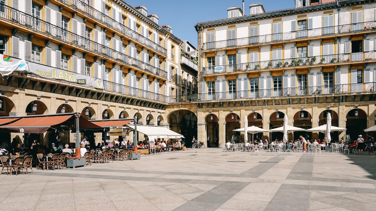 The Constitution Square in San Sebastian