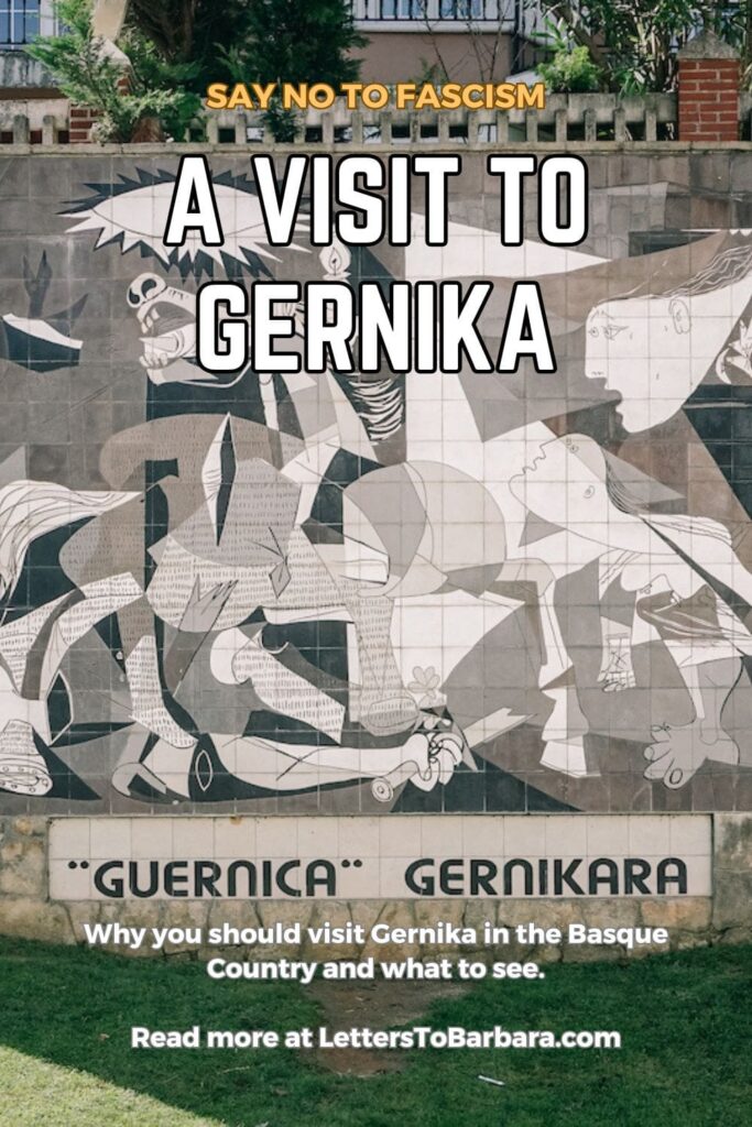 A Pinterest Pin for a Gernika travel guide written by George Pavlopoulos for the travel blog Letters to Barbara