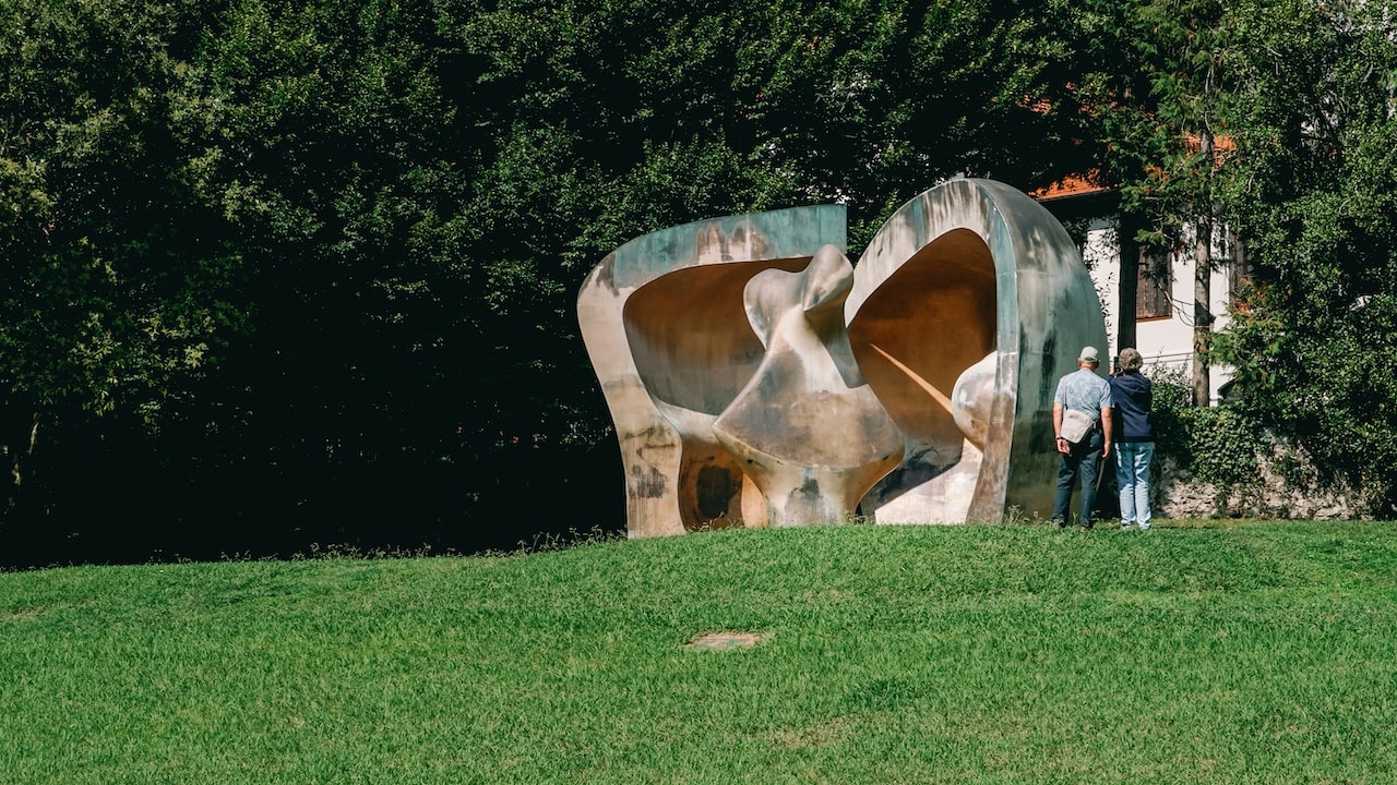 Henry Moore's Large Figure in a Shelter at the Park of The Peoples of Europe in Gernika