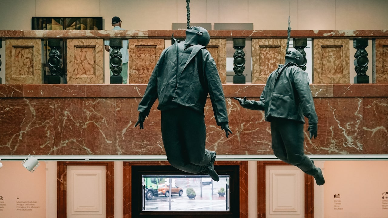 Sculptures at the Fine Arts Museum of Bilbao