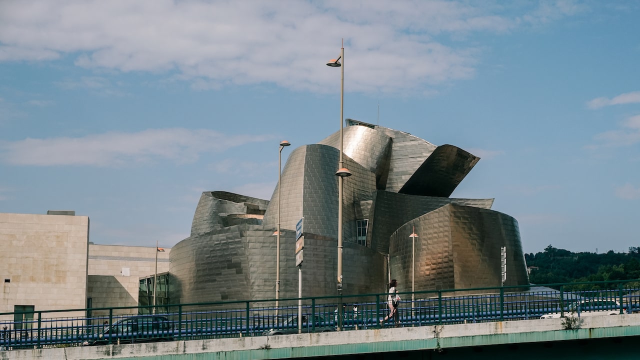 The exterior of the Guggenheim Museum Bilbao