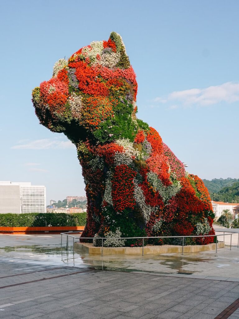 The famous Puppy by Jeff Koons in Bilbao