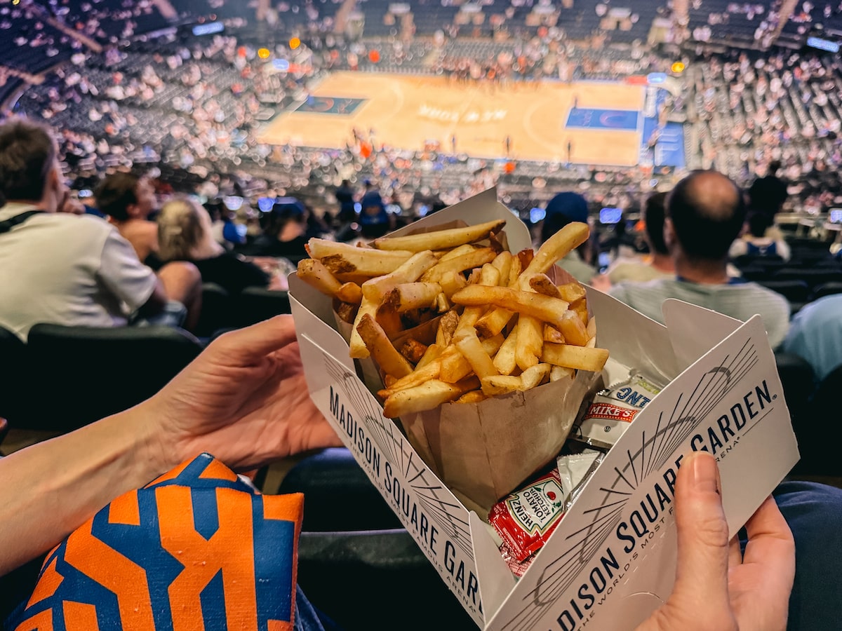 Pre-game french fries at MSG