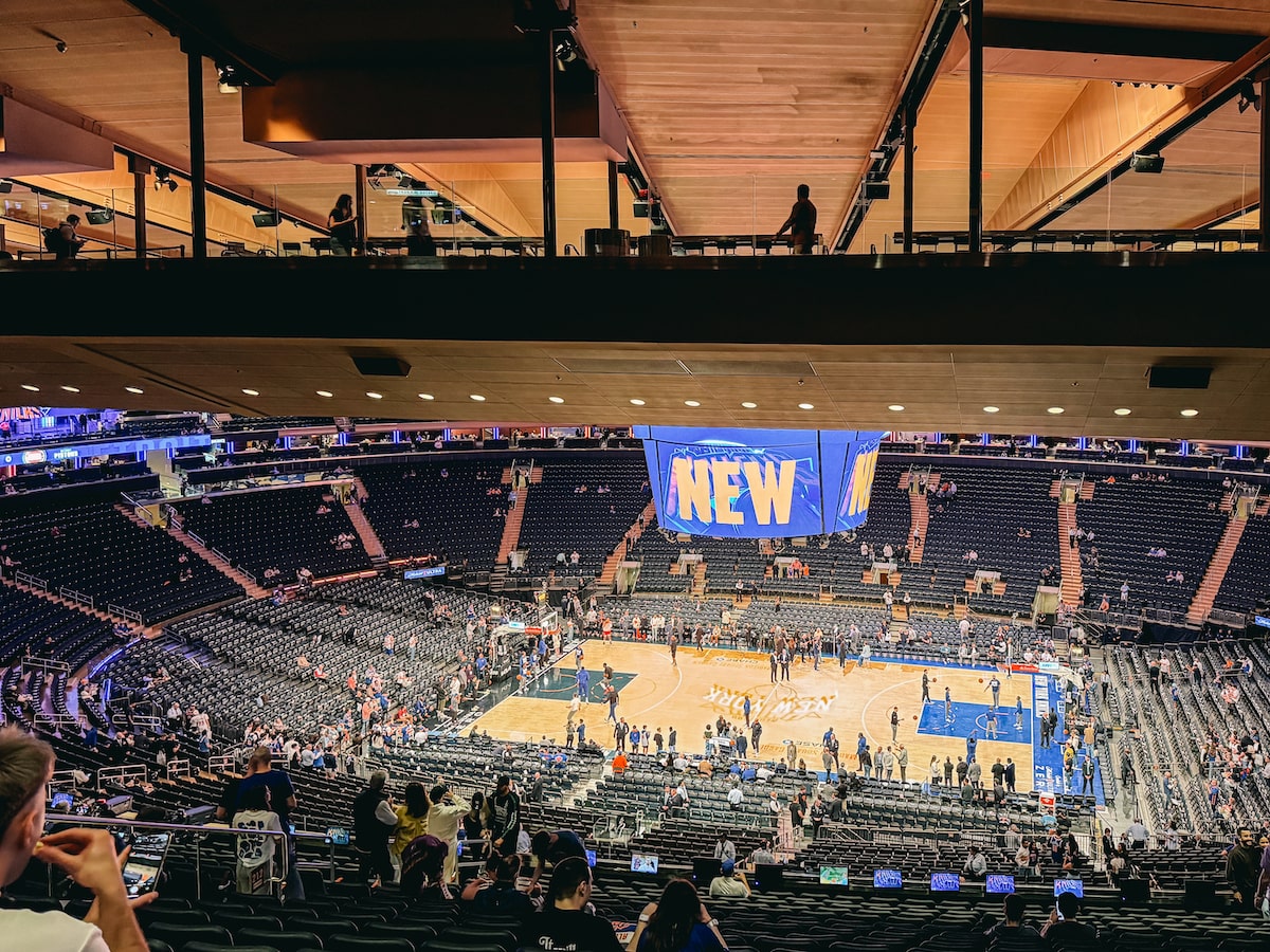 Court view from Gate 212 of Madison Square Garden