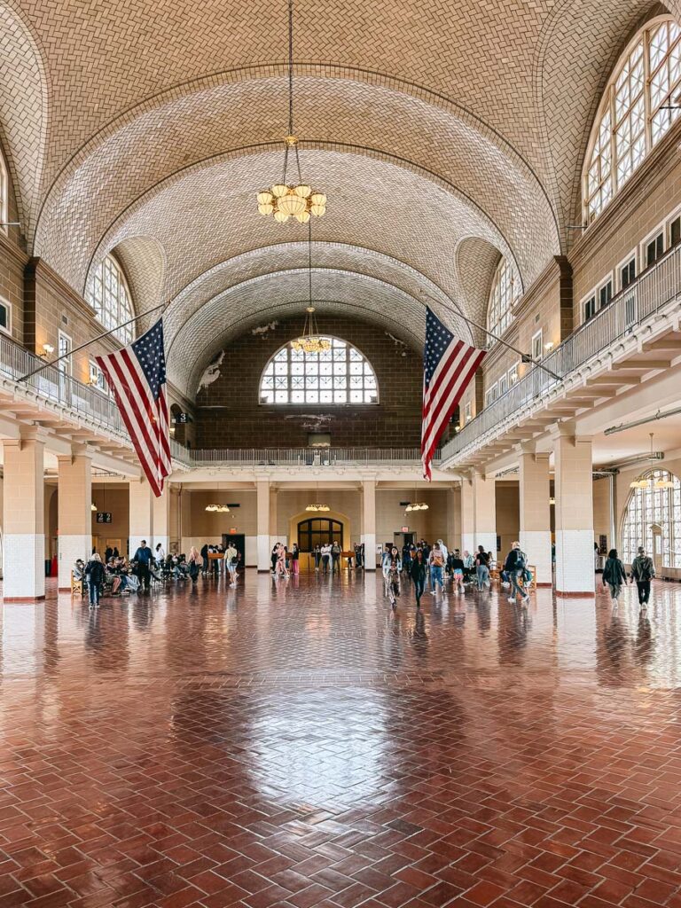 The Main Hall at Ellis Island immigration center